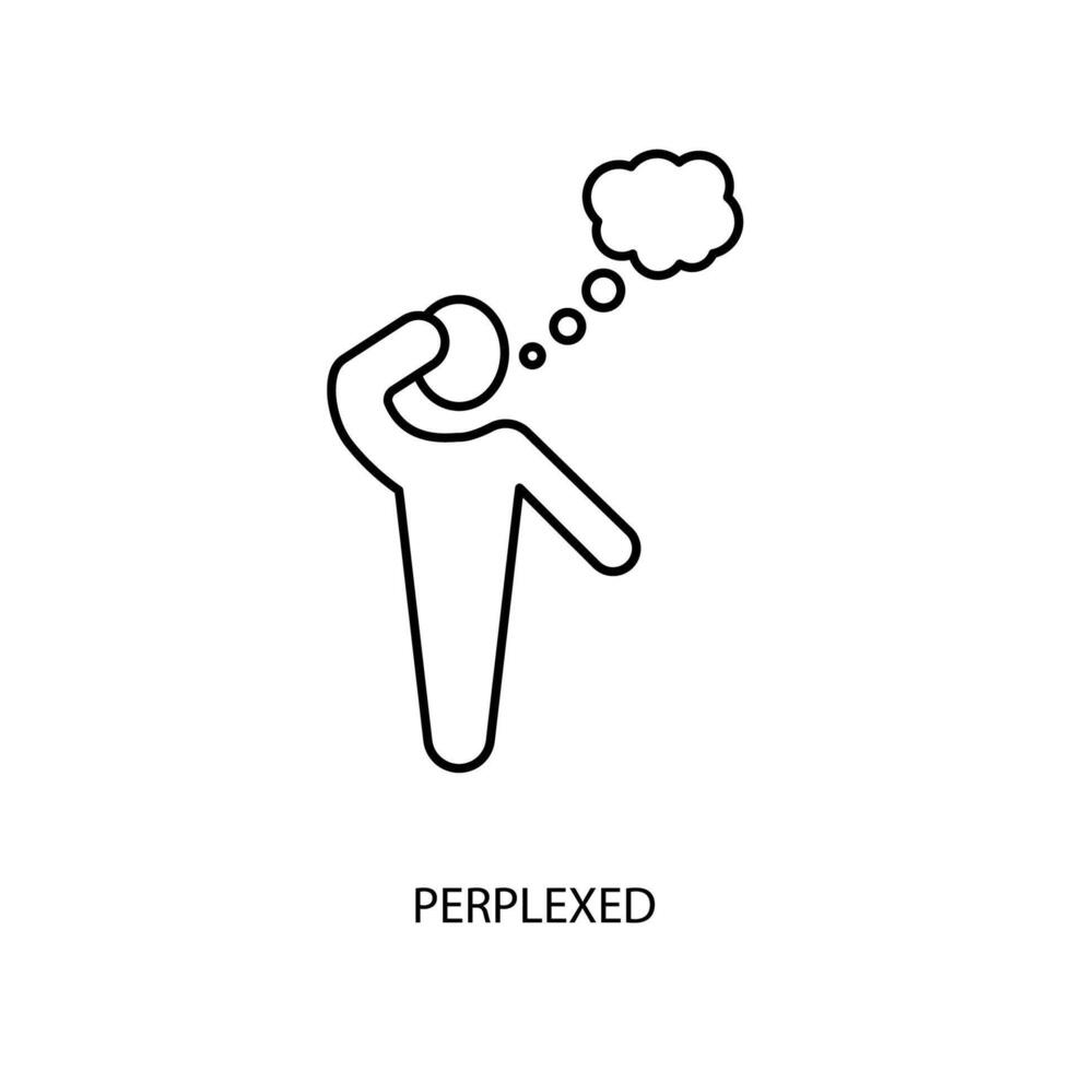 perplexed concept line icon. Simple element illustration. perplexed concept outline symbol design. vector