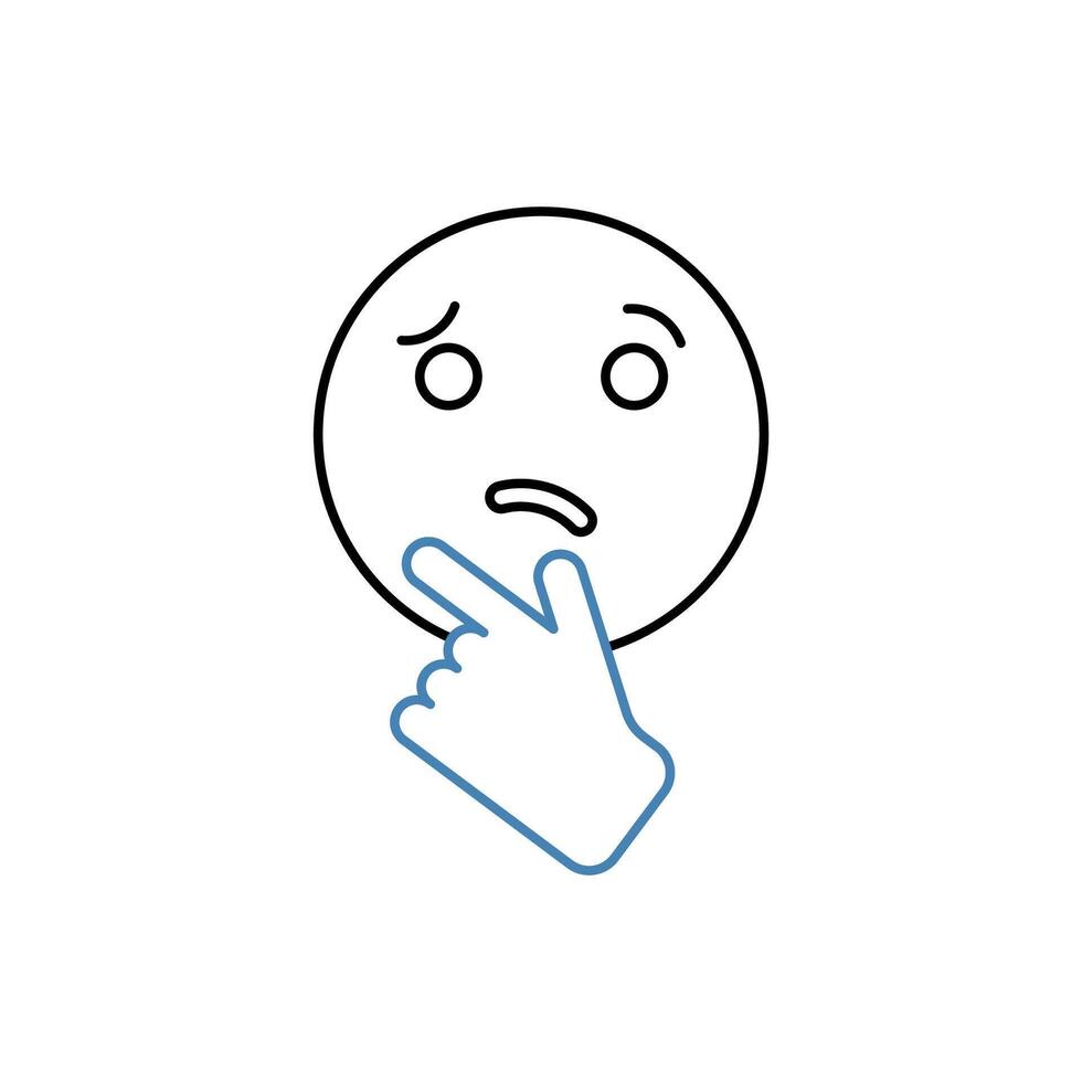 skeptical concept line icon. Simple element illustration. skeptical concept outline symbol design. vector