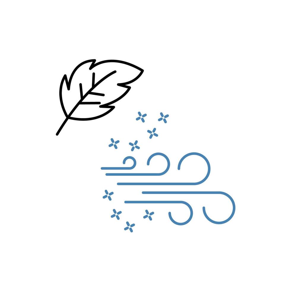 wind concept line icon. Simple element illustration. wind concept outline symbol design. vector