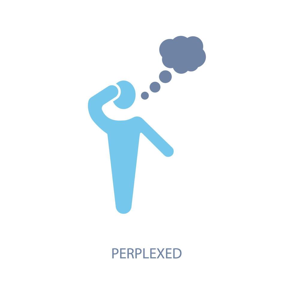 perplexed concept line icon. Simple element illustration. perplexed concept outline symbol design. vector