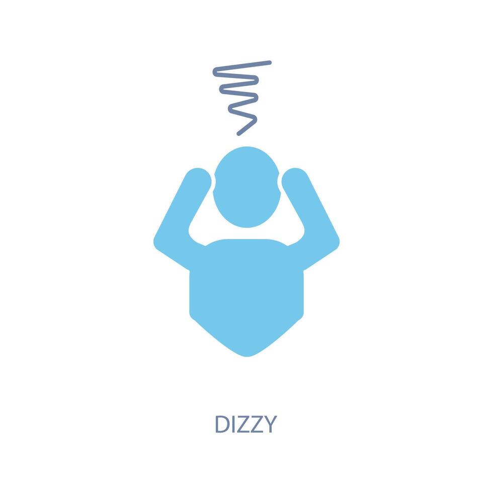 dizzy concept line icon. Simple element illustration. dizzy concept outline symbol design. vector