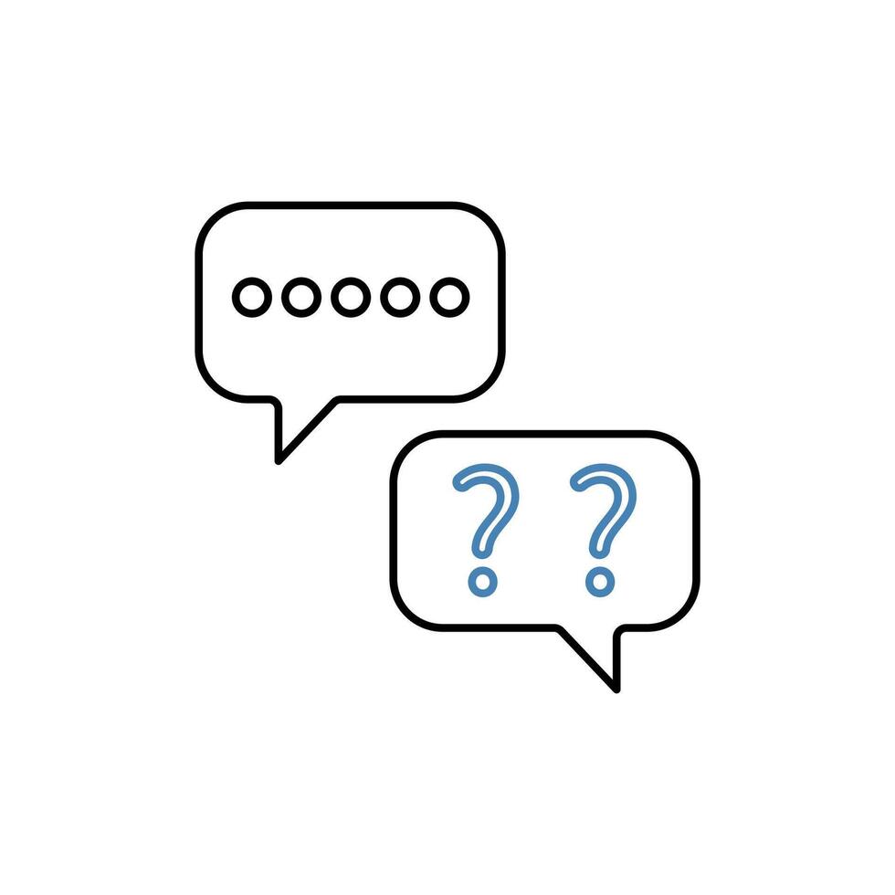 question concept line icon. Simple element illustration. question concept outline symbol design. vector