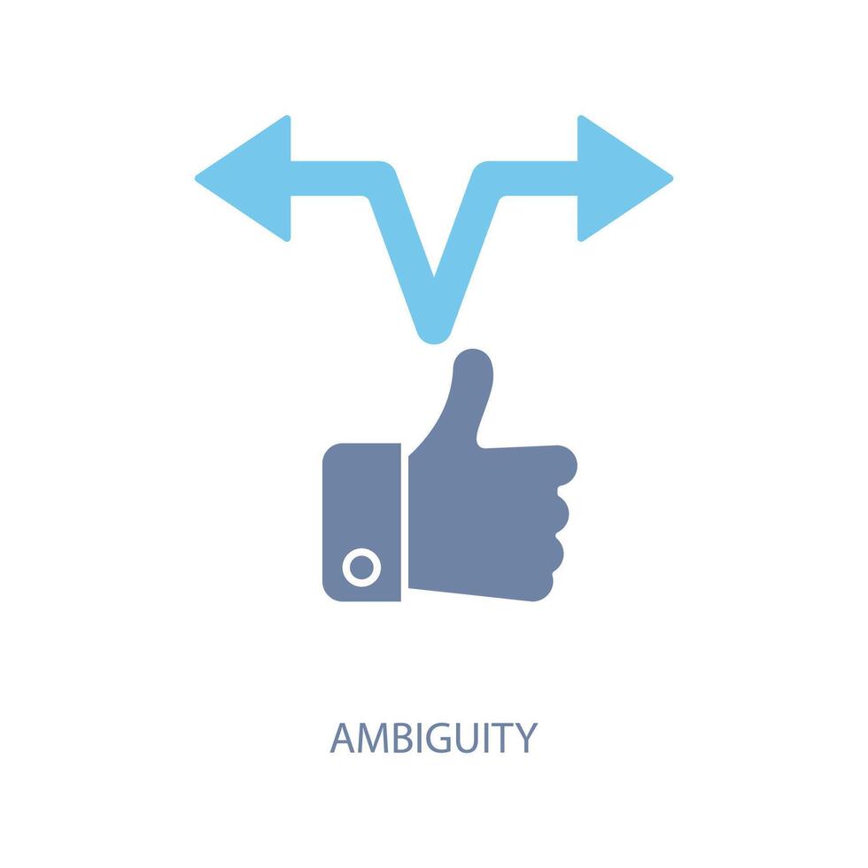 ambiguity concept line icon. Simple element illustration. ambiguity concept outline symbol design. vector
