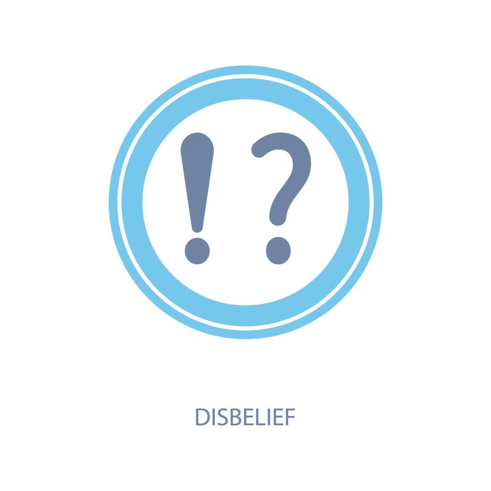 disbelief concept line icon. Simple element illustration. disbelief concept outline symbol design. vector