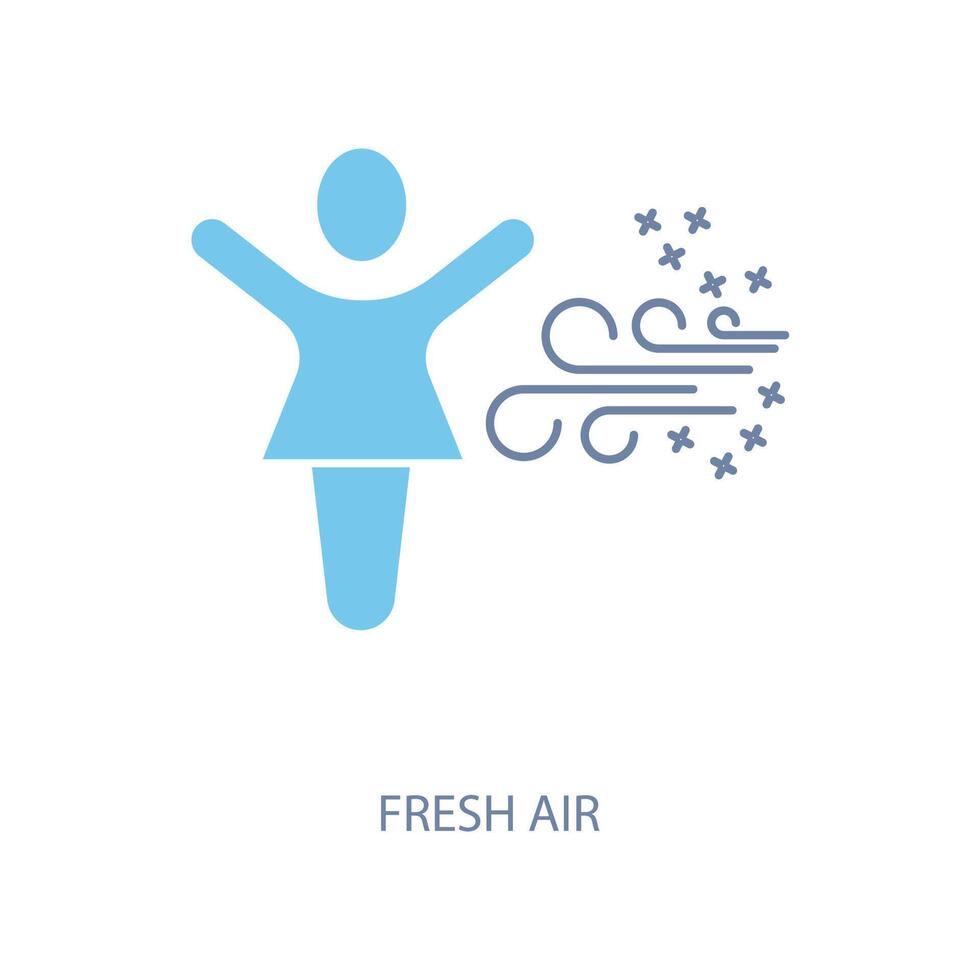 fresh air concept line icon. Simple element illustration. fresh air concept outline symbol design. vector
