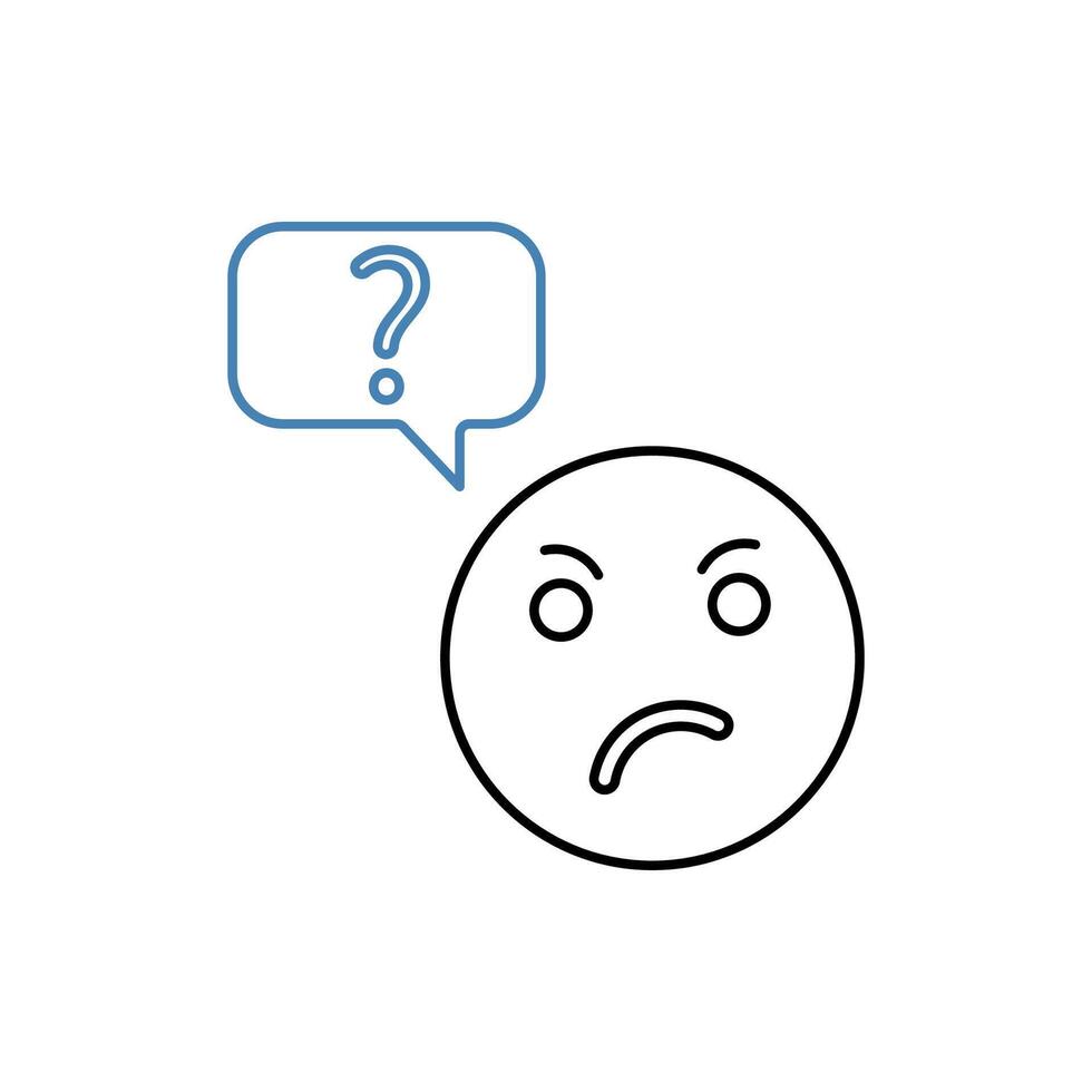 doubt concept line icon. Simple element illustration. doubt concept outline symbol design. vector