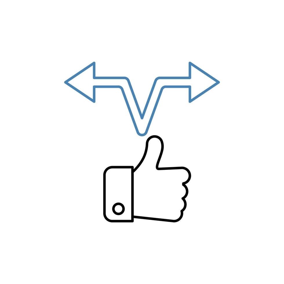 ambiguity concept line icon. Simple element illustration. ambiguity concept outline symbol design. vector