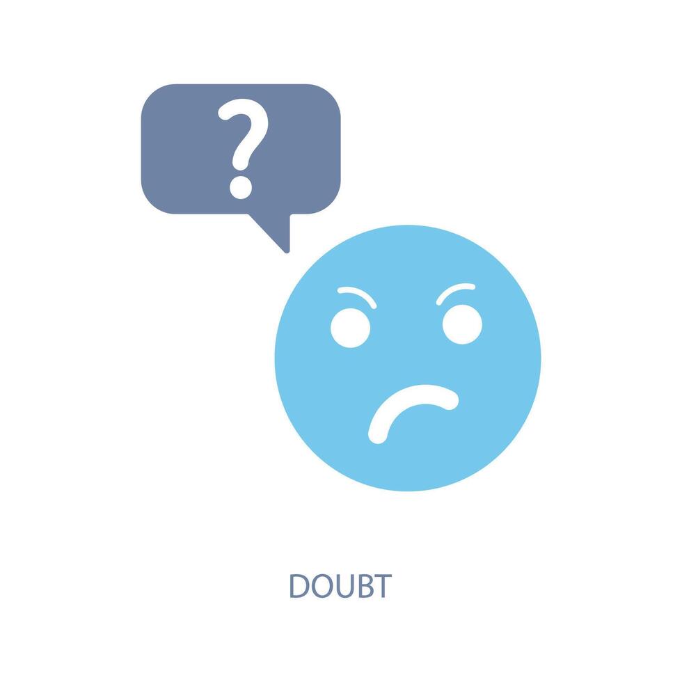 doubt concept line icon. Simple element illustration. doubt concept outline symbol design. vector
