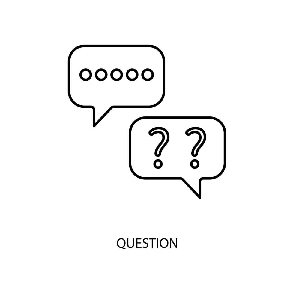 question concept line icon. Simple element illustration. question concept outline symbol design. vector