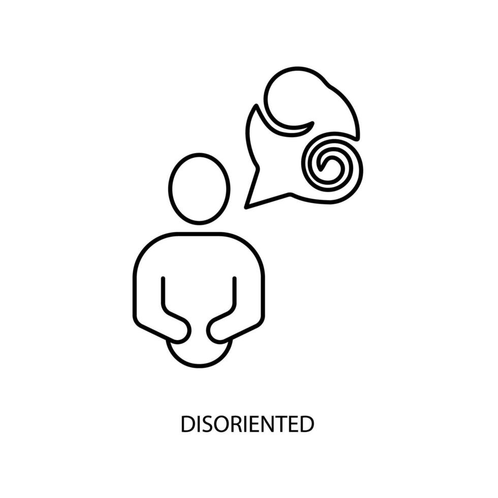 disoriented concept line icon. Simple element illustration. disoriented concept outline symbol design. vector