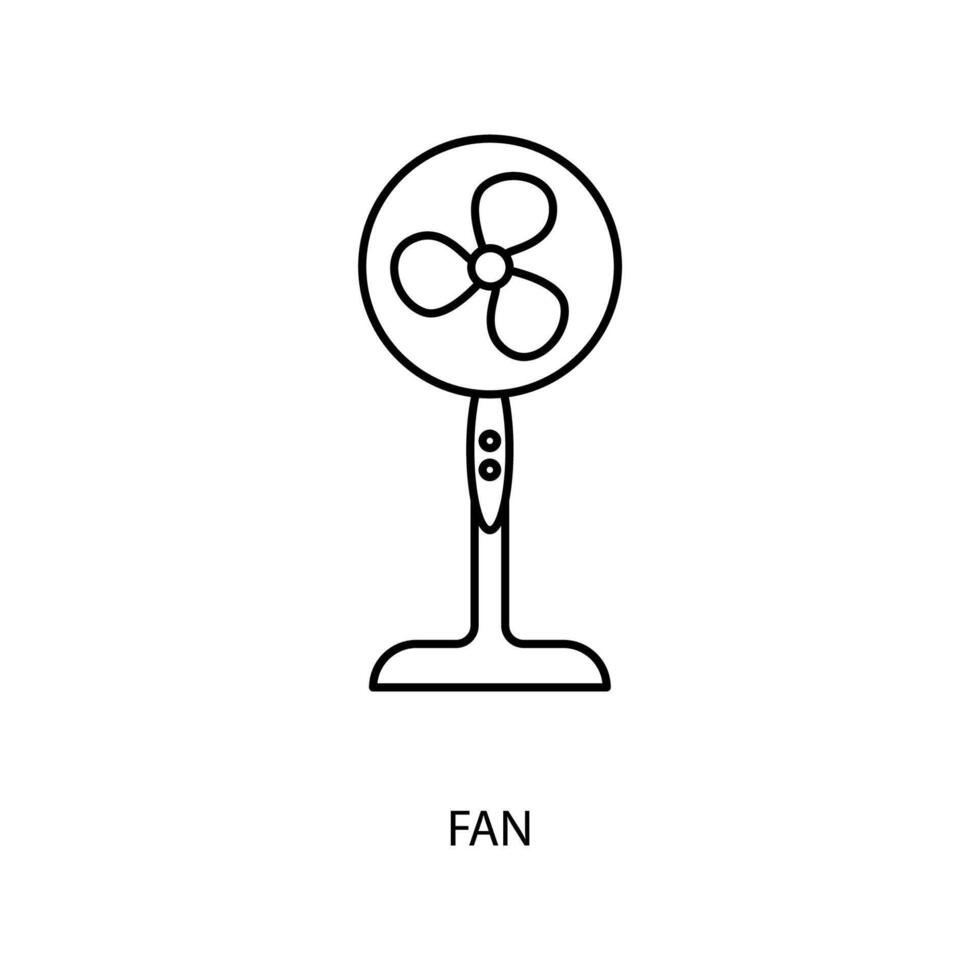 fan concept line icon. Simple element illustration. fan concept outline symbol design. vector