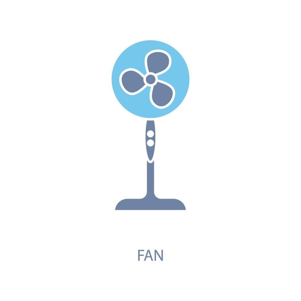 fan concept line icon. Simple element illustration. fan concept outline symbol design. vector