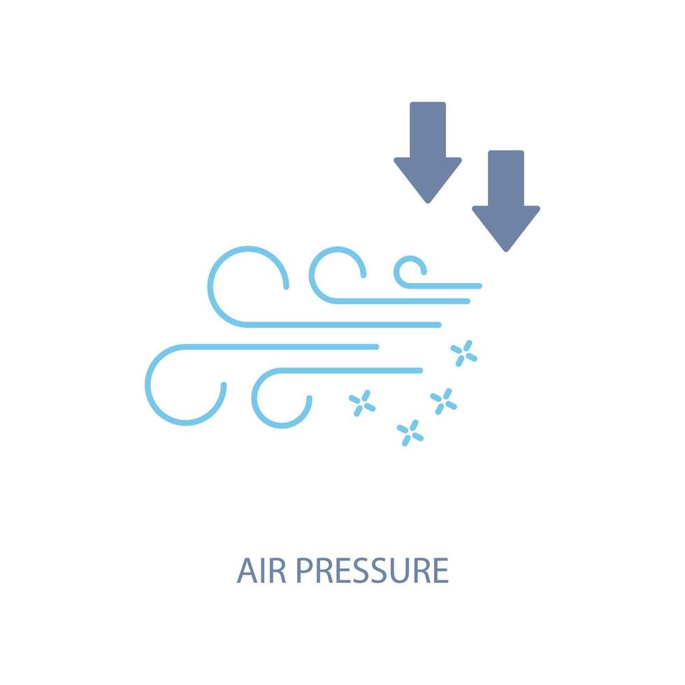 air pressure concept line icon. Simple element illustration. air pressure concept outline symbol design. vector
