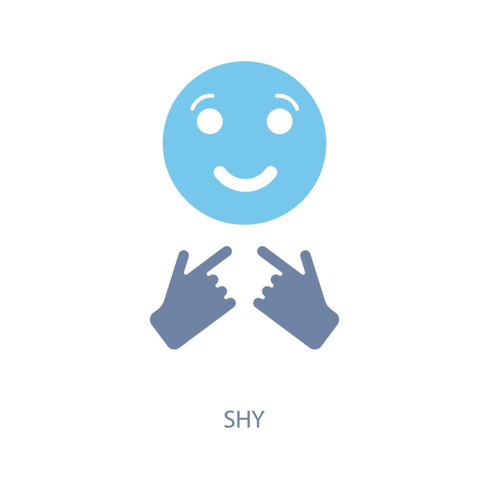 shy concept line icon. Simple element illustration. shy concept outline symbol design. vector