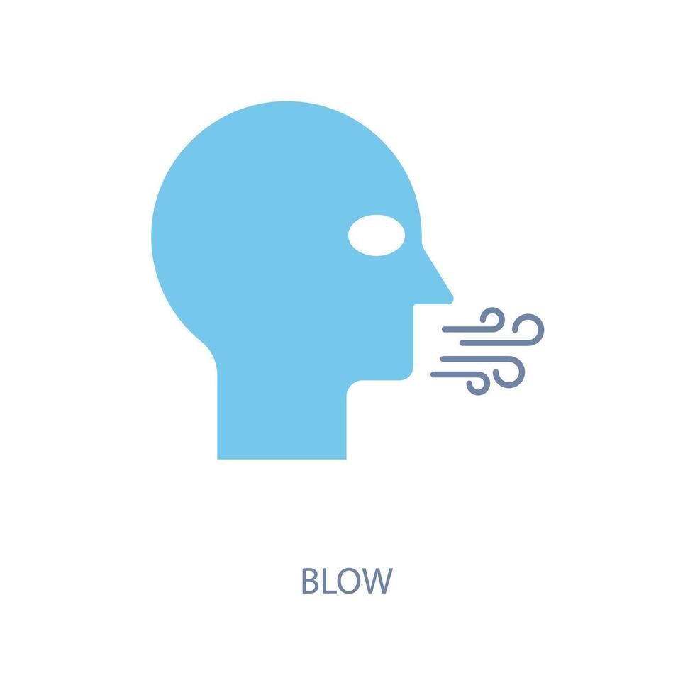 blow concept line icon. Simple element illustration. blow concept outline symbol design. vector