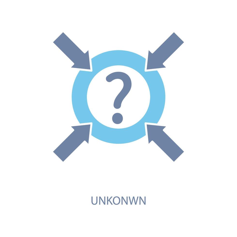 Unknown concept line icon. Simple element illustration. Unknown concept outline symbol design. vector