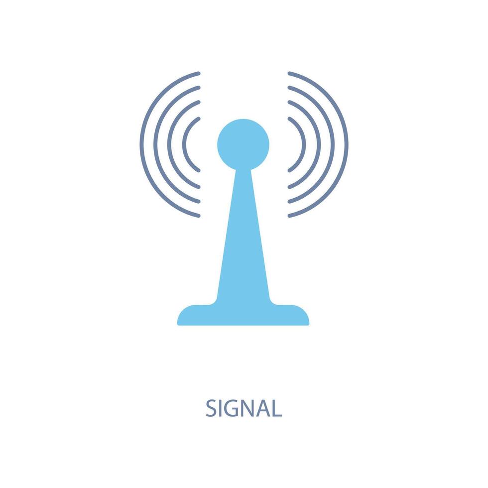 signal concept line icon. Simple element illustration.signal concept outline symbol design. vector