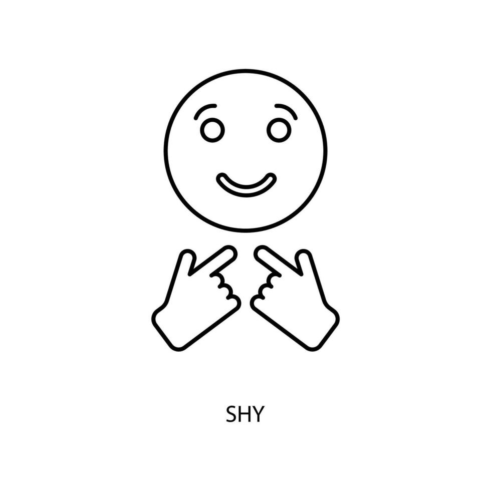 shy concept line icon. Simple element illustration. shy concept outline symbol design. vector