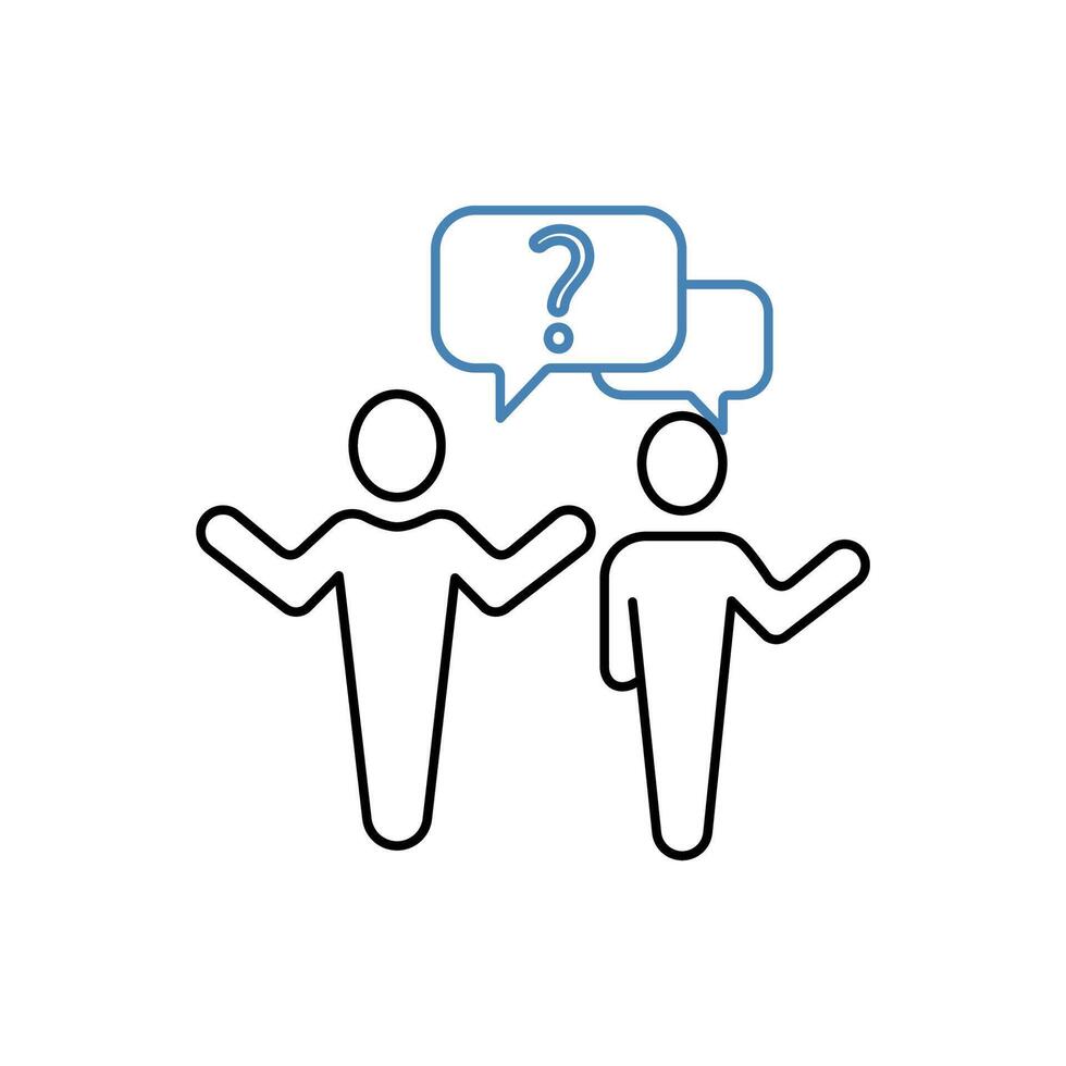 misunderstand concept line icon. Simple element illustration. misunderstand concept outline symbol design. vector