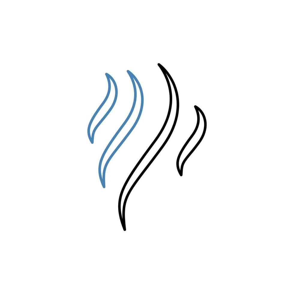 smoke concept line icon. Simple element illustration. smoke concept outline symbol design. vector
