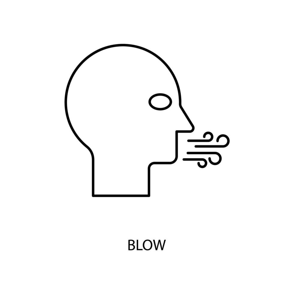 blow concept line icon. Simple element illustration. blow concept outline symbol design. vector