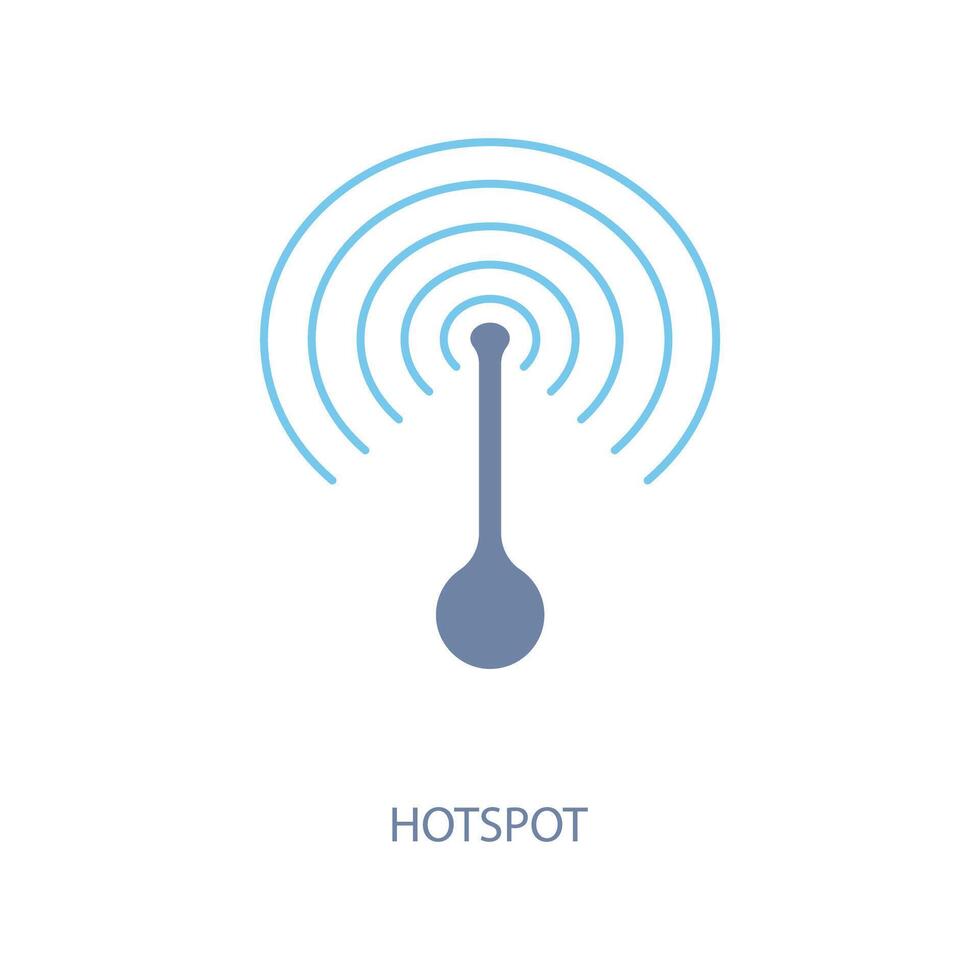 hotspot concept line icon. Simple element illustration.hotspot concept outline symbol design. vector