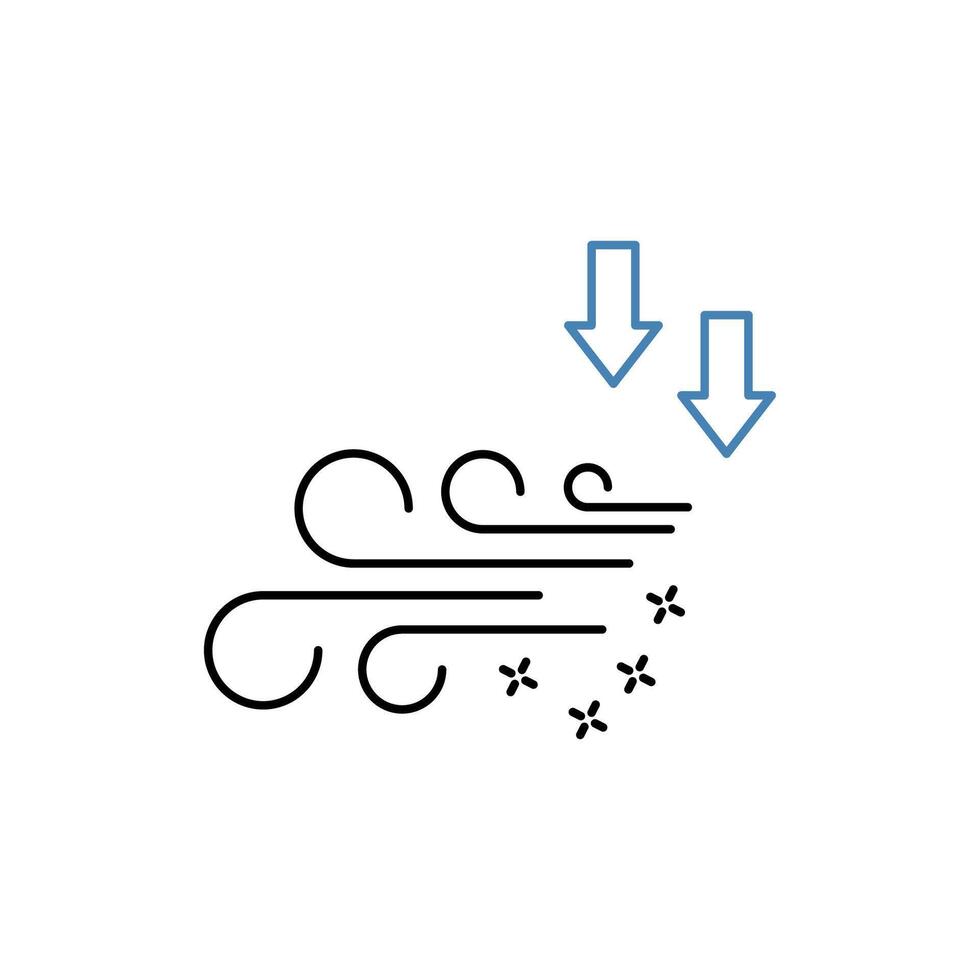 air pressure concept line icon. Simple element illustration. air pressure concept outline symbol design. vector