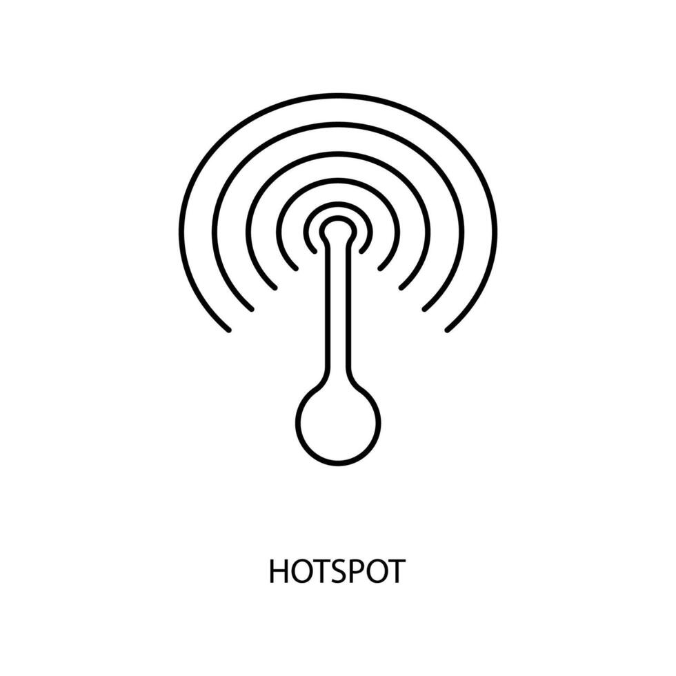 hotspot concept line icon. Simple element illustration.hotspot concept outline symbol design. vector