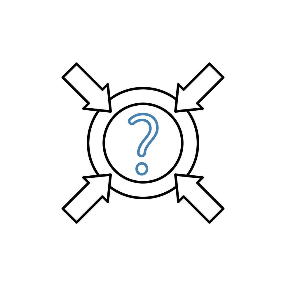 Unknown concept line icon. Simple element illustration. Unknown concept outline symbol design. vector