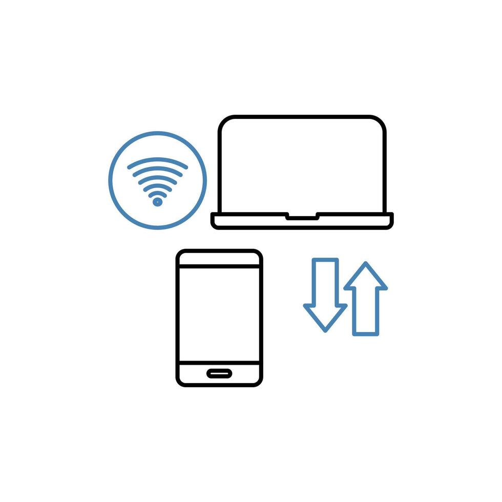 transfer concept line icon. Simple element illustration.transfer concept outline symbol design. vector