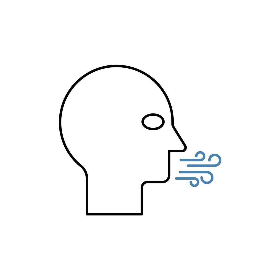 blow concept line icon. Simple element illustration. blow concept outline symbol design. vector