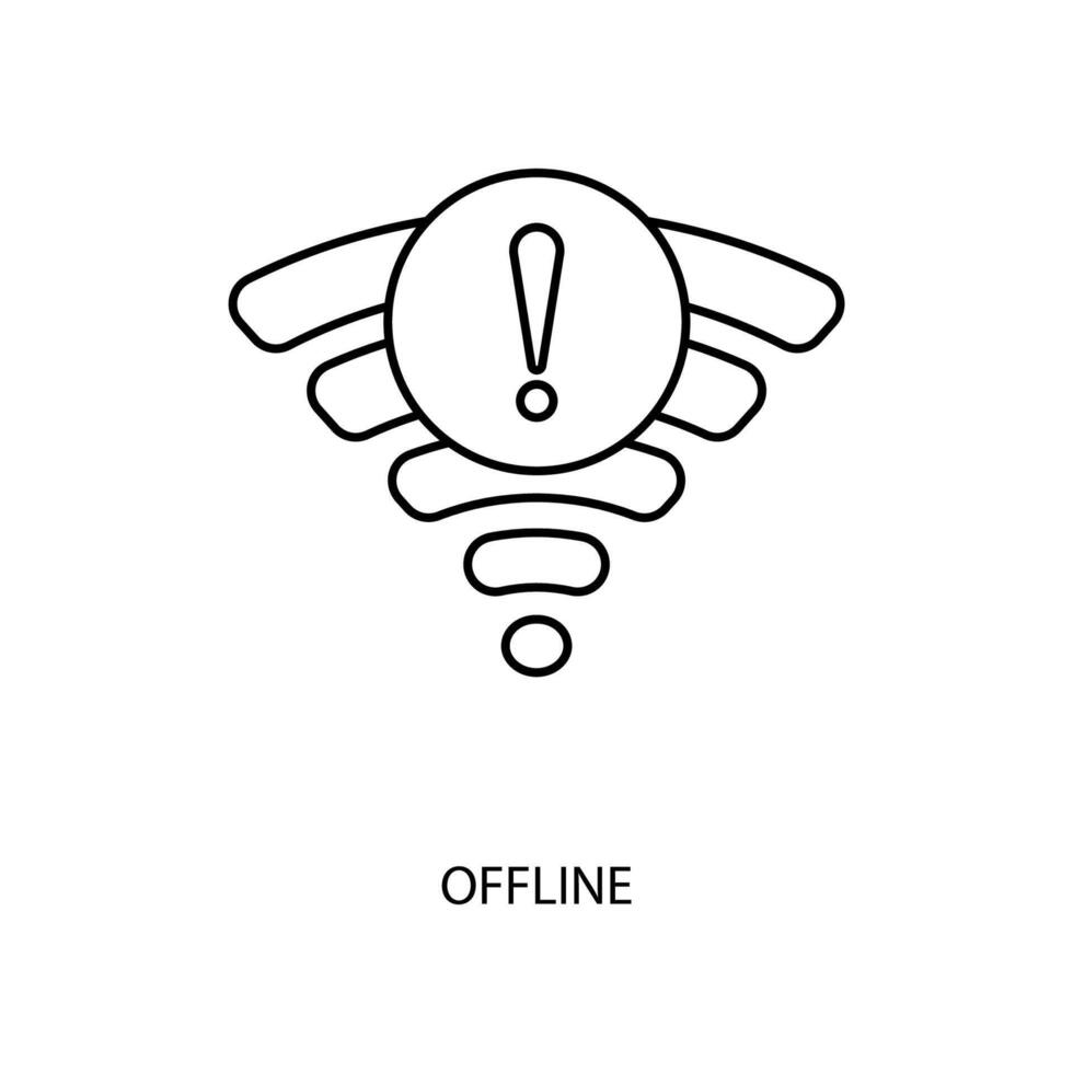 offline concept line icon. Simple element illustration.offline concept outline symbol design. vector