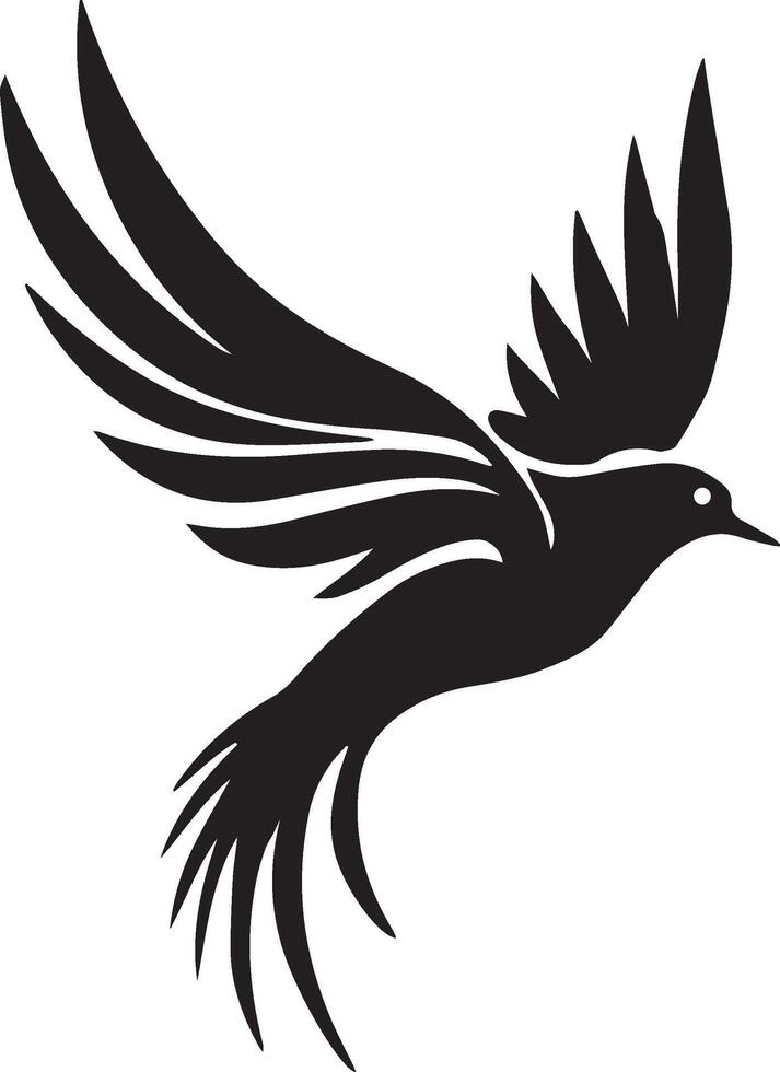 Bird black illustration vector