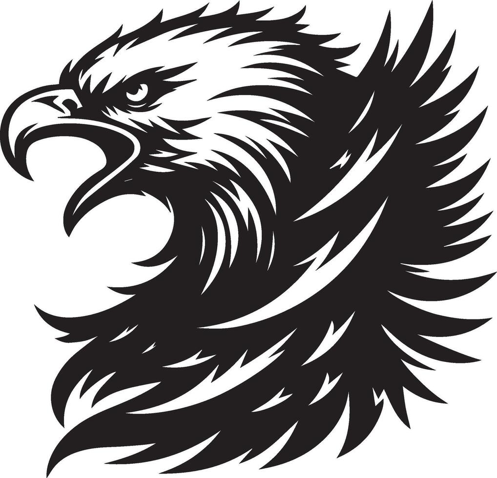 Black eagle illustration vector