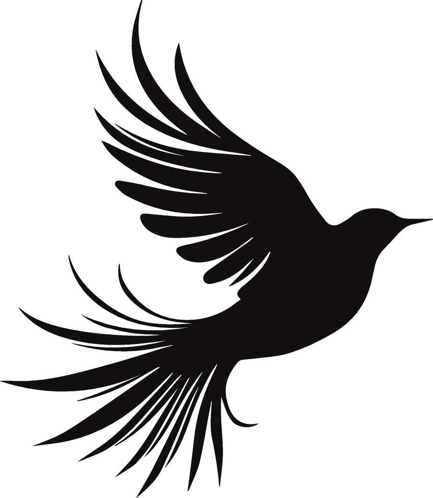 Bird black illustration vector