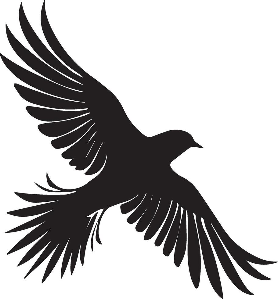 Bird black illustration vector