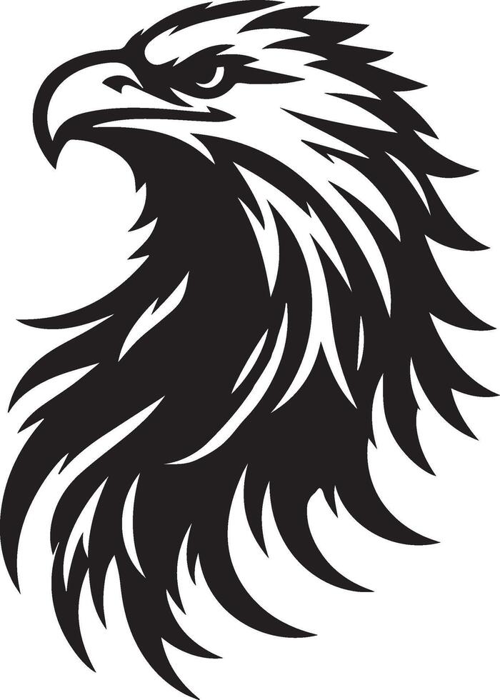 Black eagle illustration vector