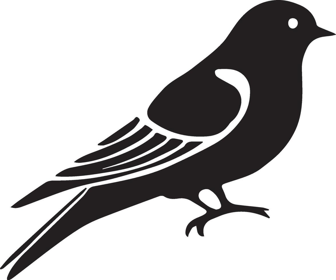 Bird black illustration vector