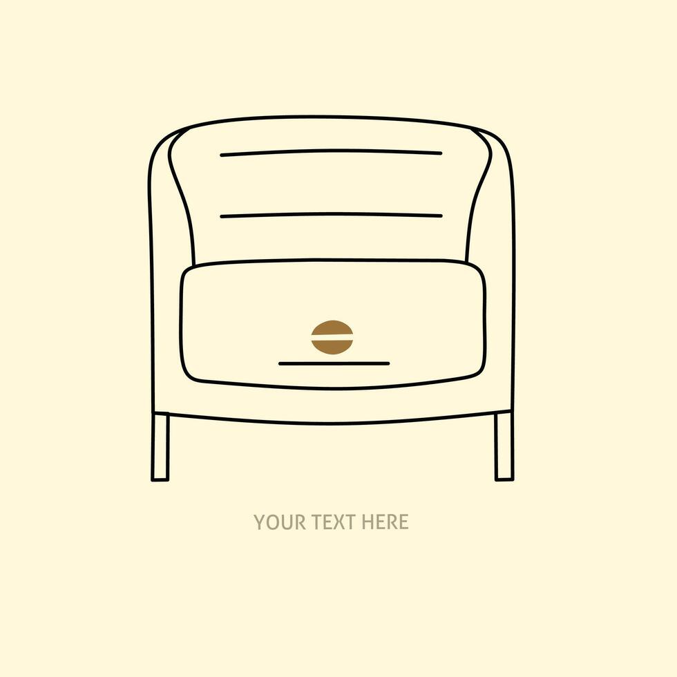 Interior Furniture logo design minimalist modern vector