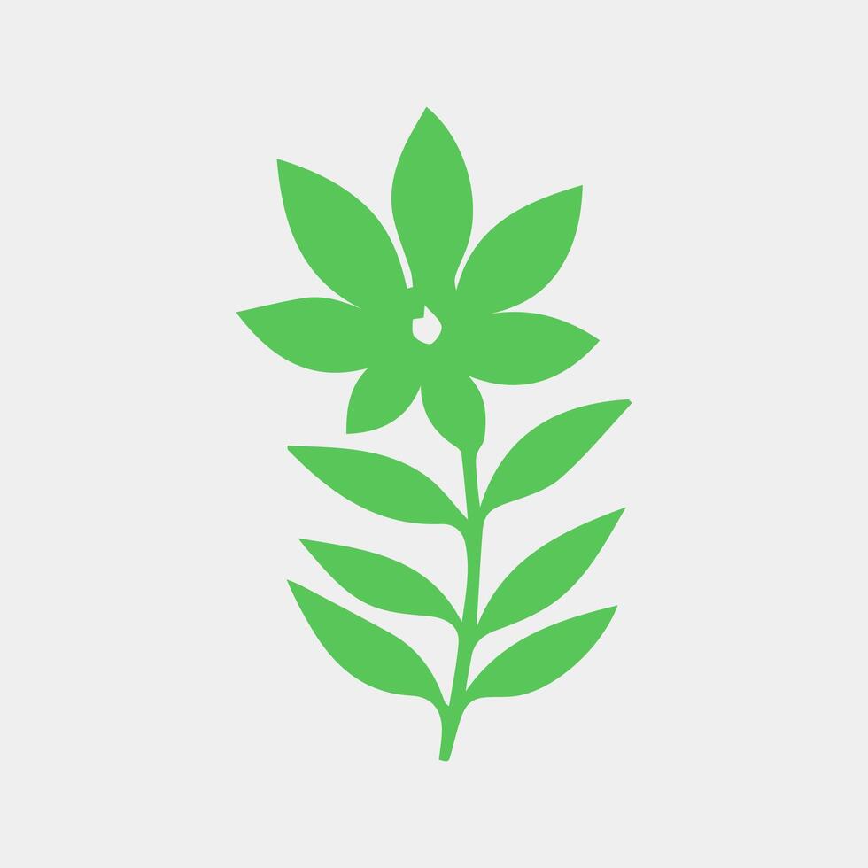 green leaf icon white background vector