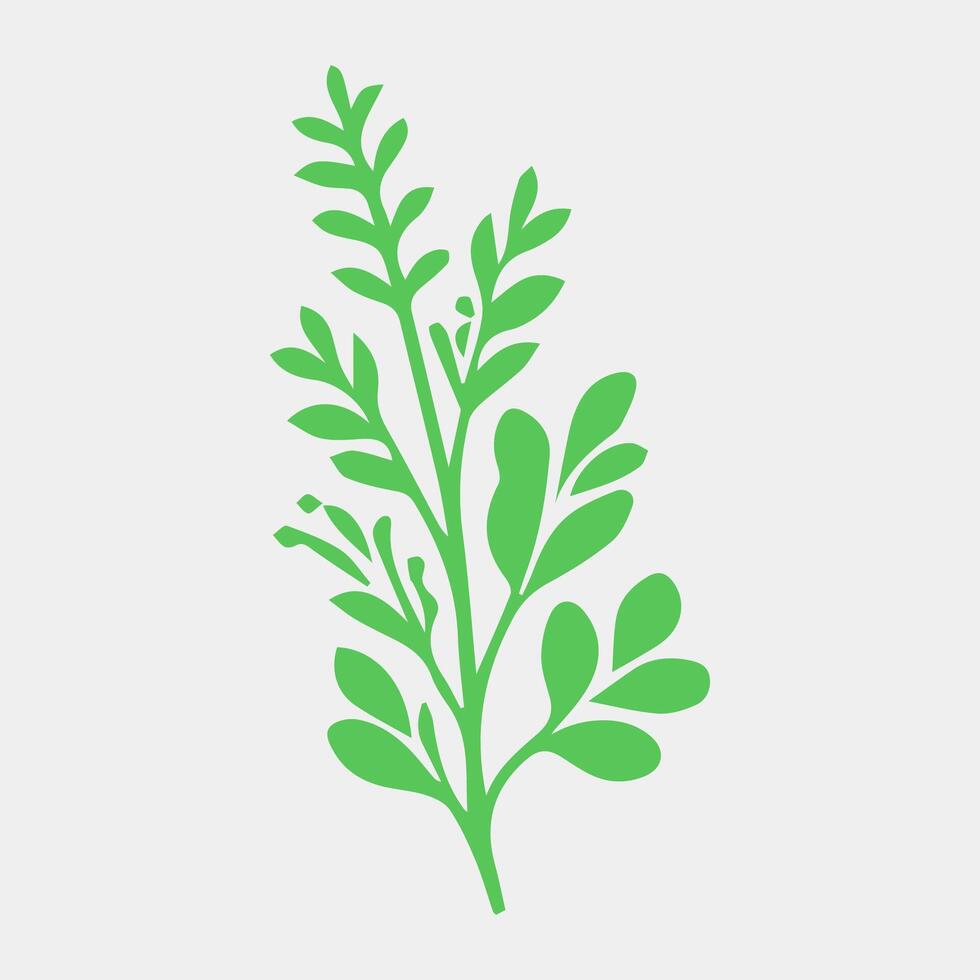 green leaf icon white background vector