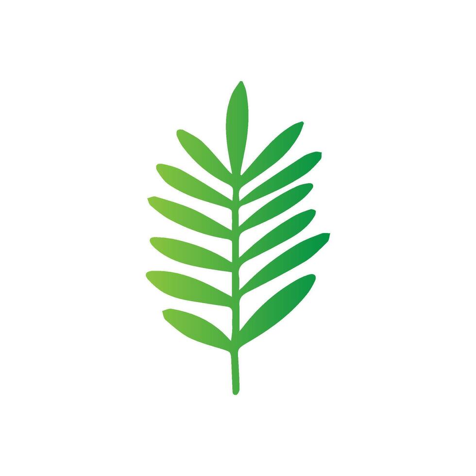 green leaf icon white background vector