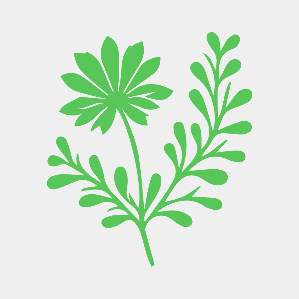 green leaf icon white background vector