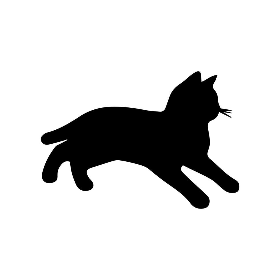 cat silhouette Ideal for pet themed design vector