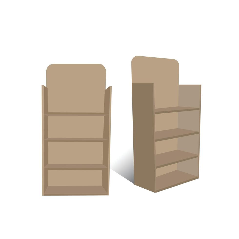 Carboard Stand Dieline Template vector