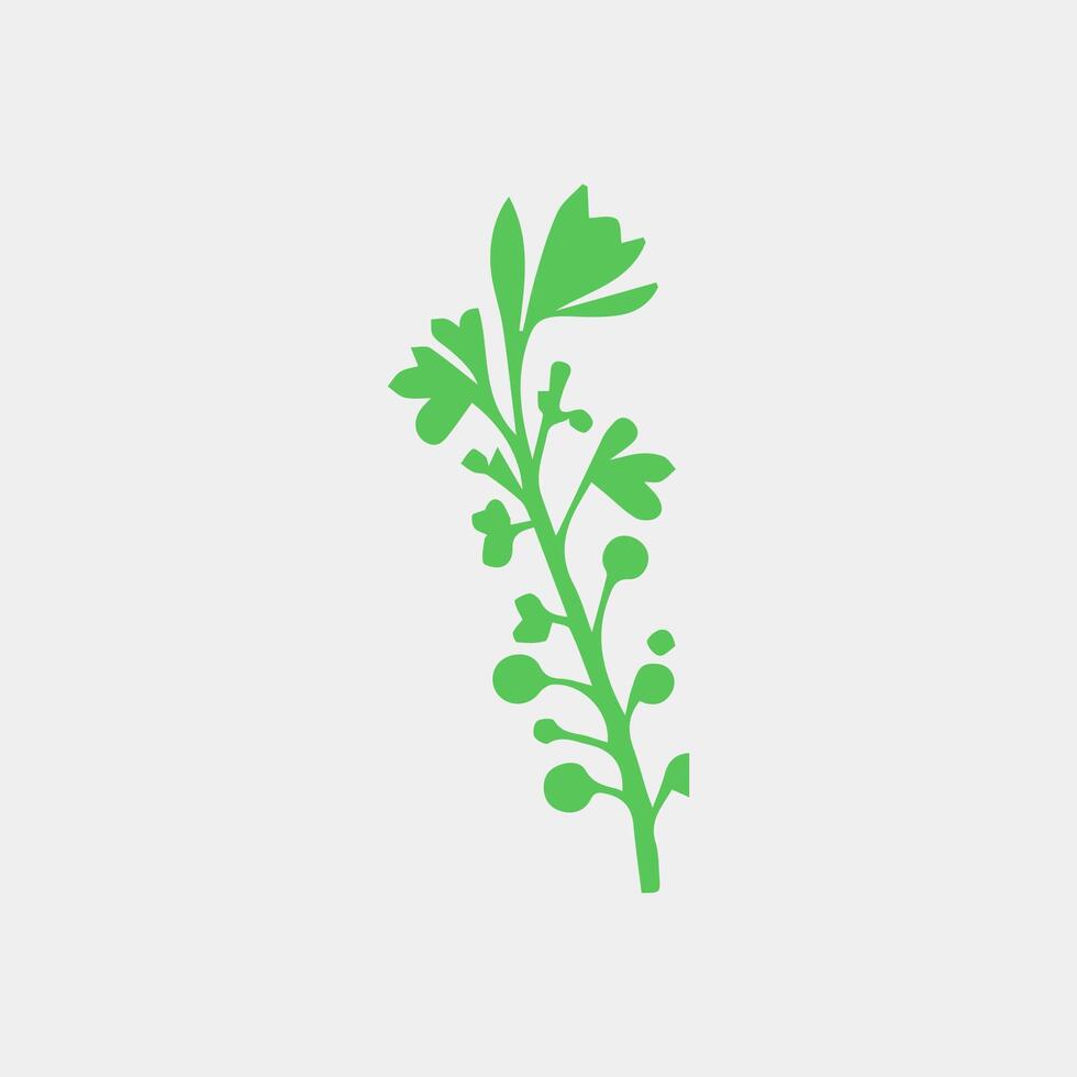 green leaf icon white background vector