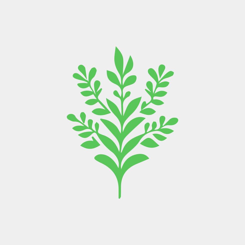 green leaf icon white background vector
