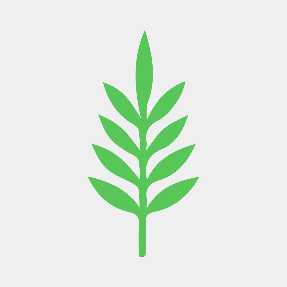 green leaf icon white background vector