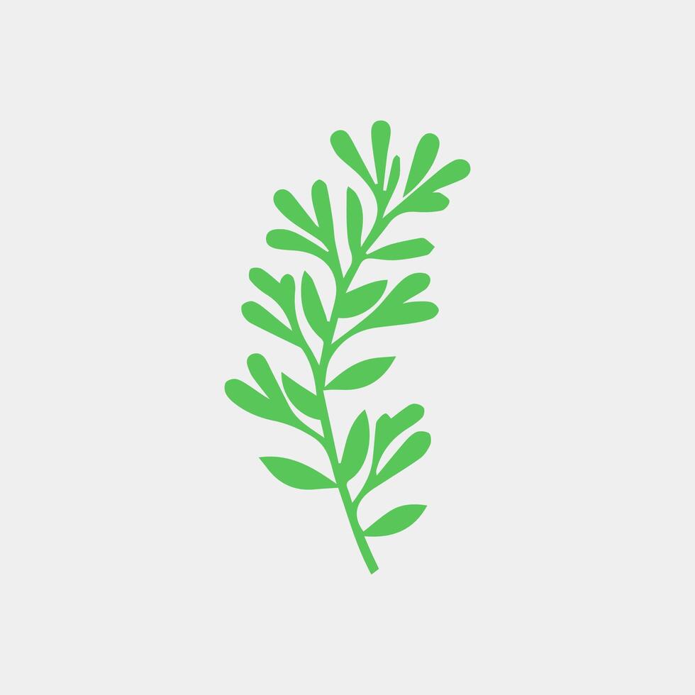 green leaf icon white background vector