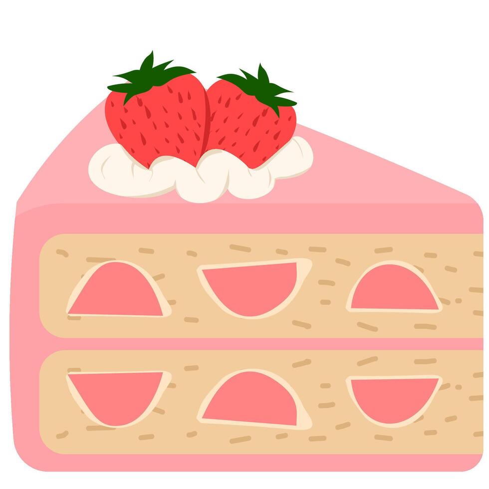 dessert, sweet, cake, slice vector
